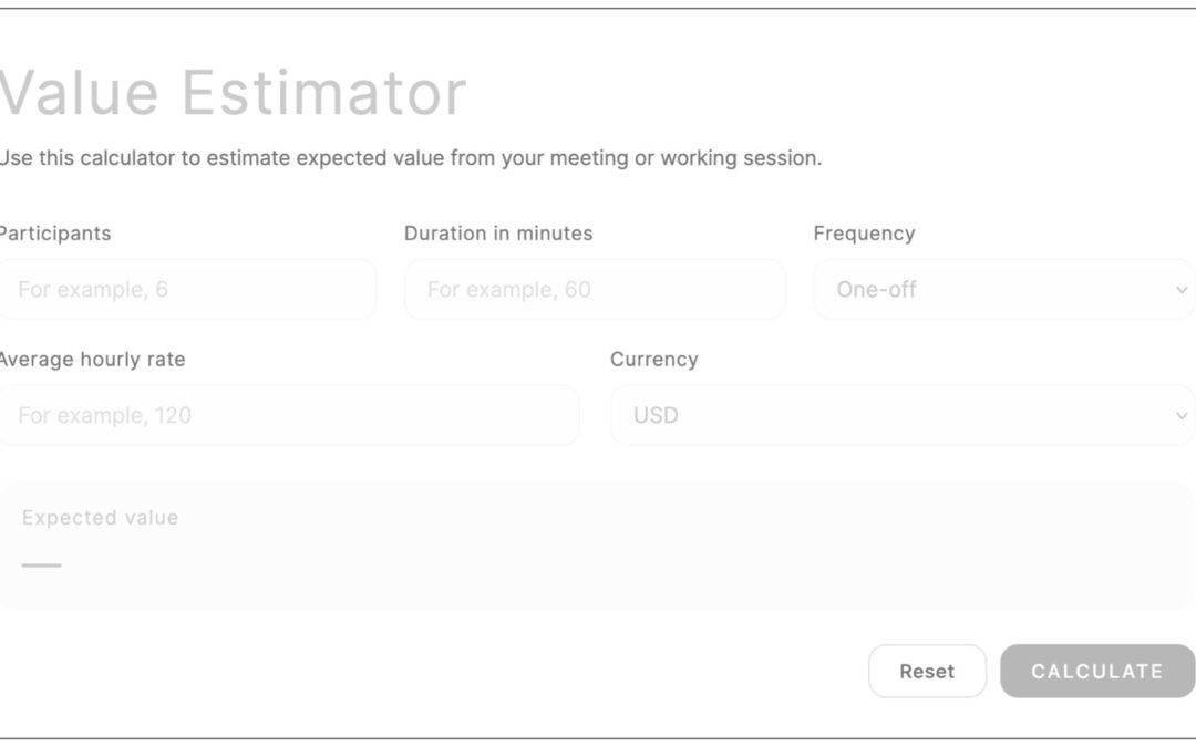 Calculate total meeting value