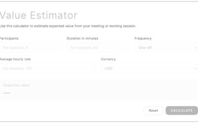 Calculate total meeting value