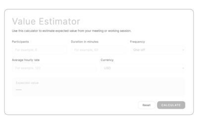 Calculate total meeting value to help a system sense itself